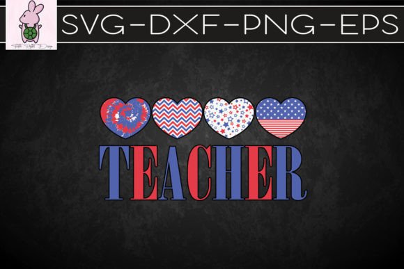 All American Teacher July 4th SVG: Graphics for Crafts