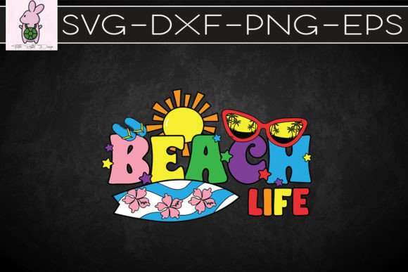 Beach Life Summer Vibes SVG: Graphics for Crafts & Content