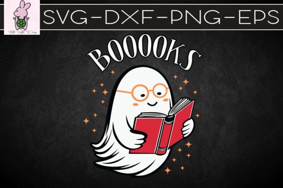 Booooks Ghost Funny Halloween SVG