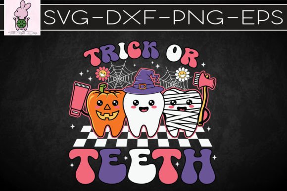 Funny Trick or Teeth Halloween SVG: Graphics for Crafts