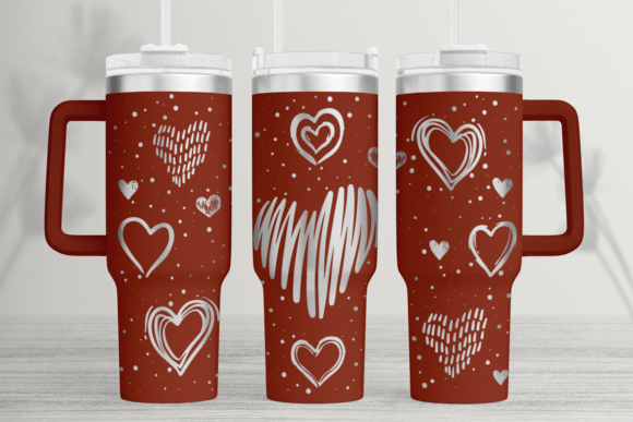 ็Heart Pattern Graphics for Tumbler Wraps