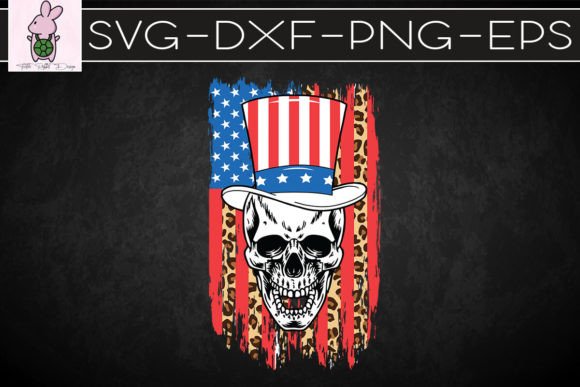 Independence Day America Flag Skull SVG: Graphics for Crafts & Content