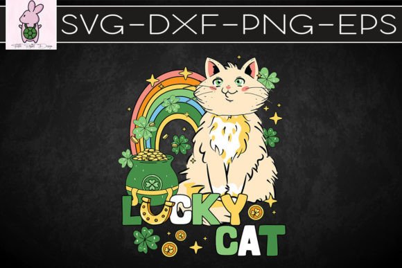 Lucky Cat St Patricks SVG: Graphics for Crafts & Seasonal Branding