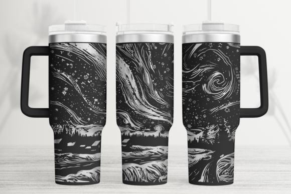 Northern Light 40oz Laser Tumbler Wrap: Graphics for Impactful Tumbler Wraps