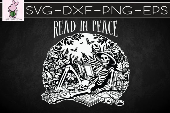 Read in Peace Teacher Skeleton SVG