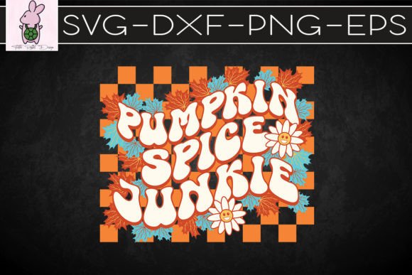 Retro Fall Pumpkin Spice Junkie SVG: Graphics for Crafts