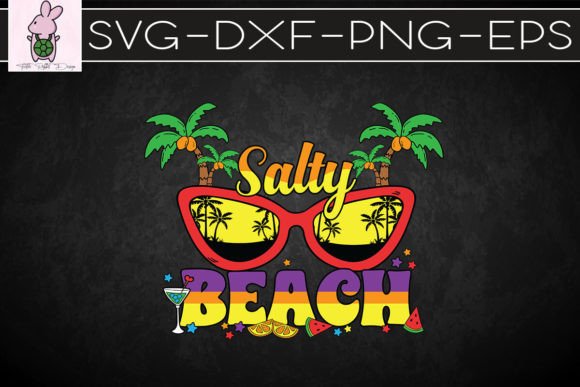 Salty Beach Summer Sunglasses SVG