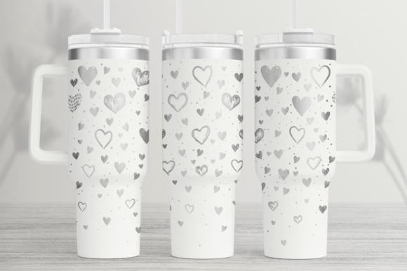 Shower Heart Pattern Laser Tumbler Wrap