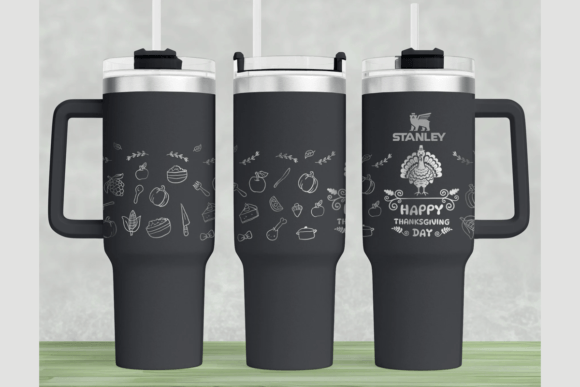 Thanksgiving Stanley 40oz Laser Wrap SVG: Graphics for Tumbler Wraps