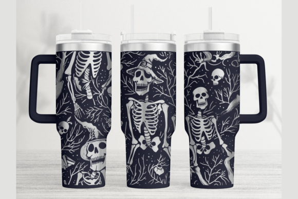 Witchy Skeletons Graphics for Tumbler Wraps