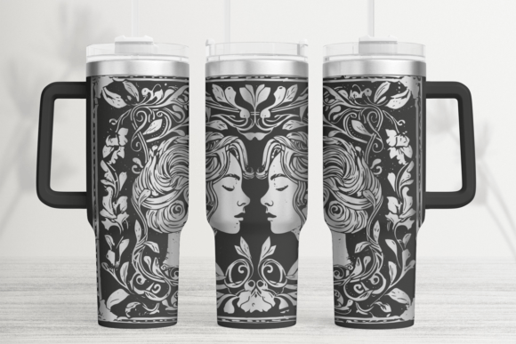 Zodiac Gemini 40oz Laser Tumbler Wrap: Graphics & Tumbler Wraps